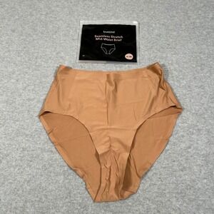 Truekind Seamless Stretch Mid-Waist Briefs Womens 0-14 Nude Panties‎ NEW